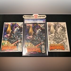 Marvel SECRET WARS 1 Gamestop Exclusive CGC 9.8 BW Sketch Comic Thanos Horn NM X